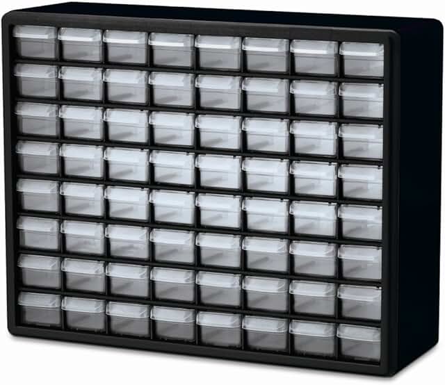 Plastic 64-Drawer Storage Cabinet for Garage and Organization