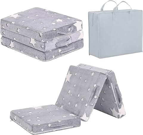 Glow-in-the-Dark Foldable Toddler Floor Mattress