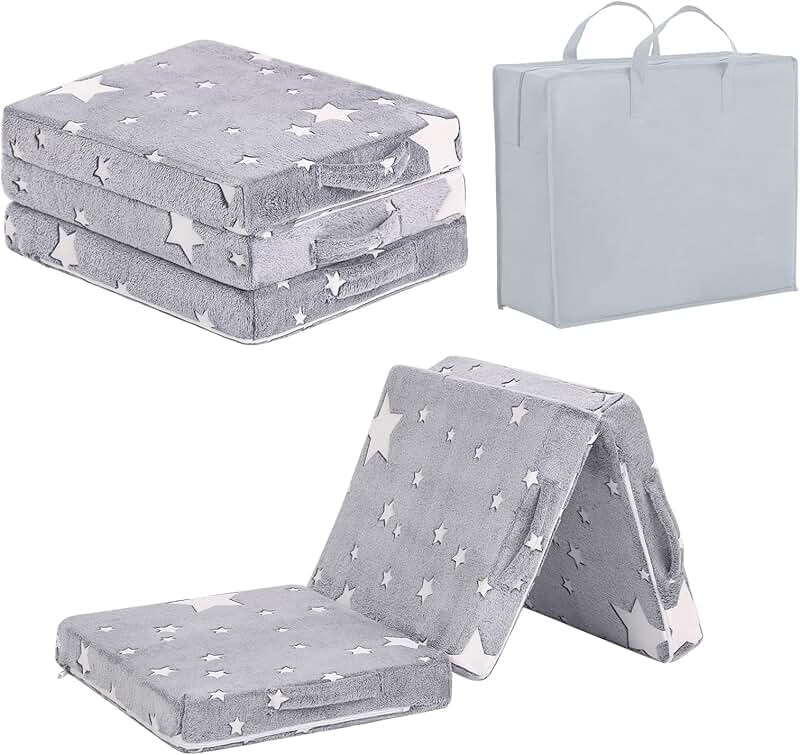 Glow-in-the-Dark Foldable Toddler Floor Mattress