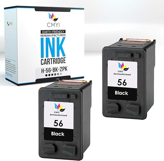 Black Ink Cartridge for Various HP Printers