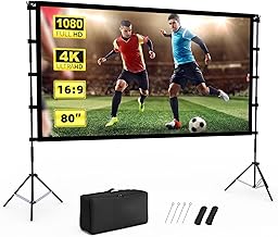 Outdoor 80" Portable Foldable Projector Screen with Stand