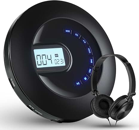 Portable CD Player with LCD, Headphone, and Backlight