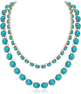 Turquoise Beaded Layered Necklace for Summer