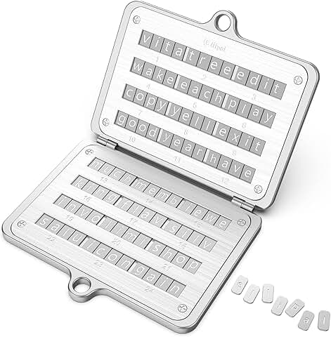 Secure 24-Word Metal Seed Phrase Backup in Stainless Steel