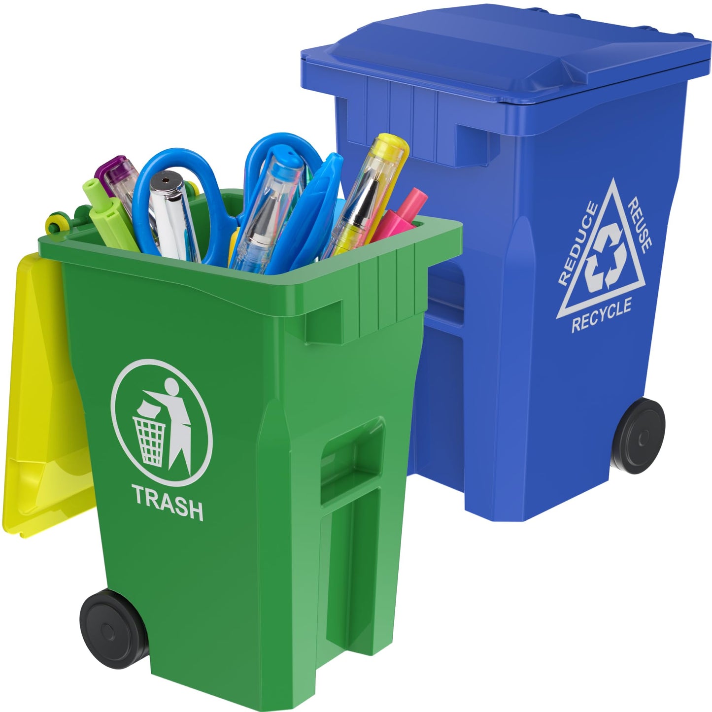 Mini Desk Trash and Pen Holder Set