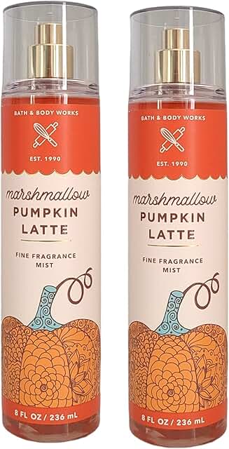 Set of 2 Marshmallow Pumpkin Latte Fragrance Mists, 8 oz