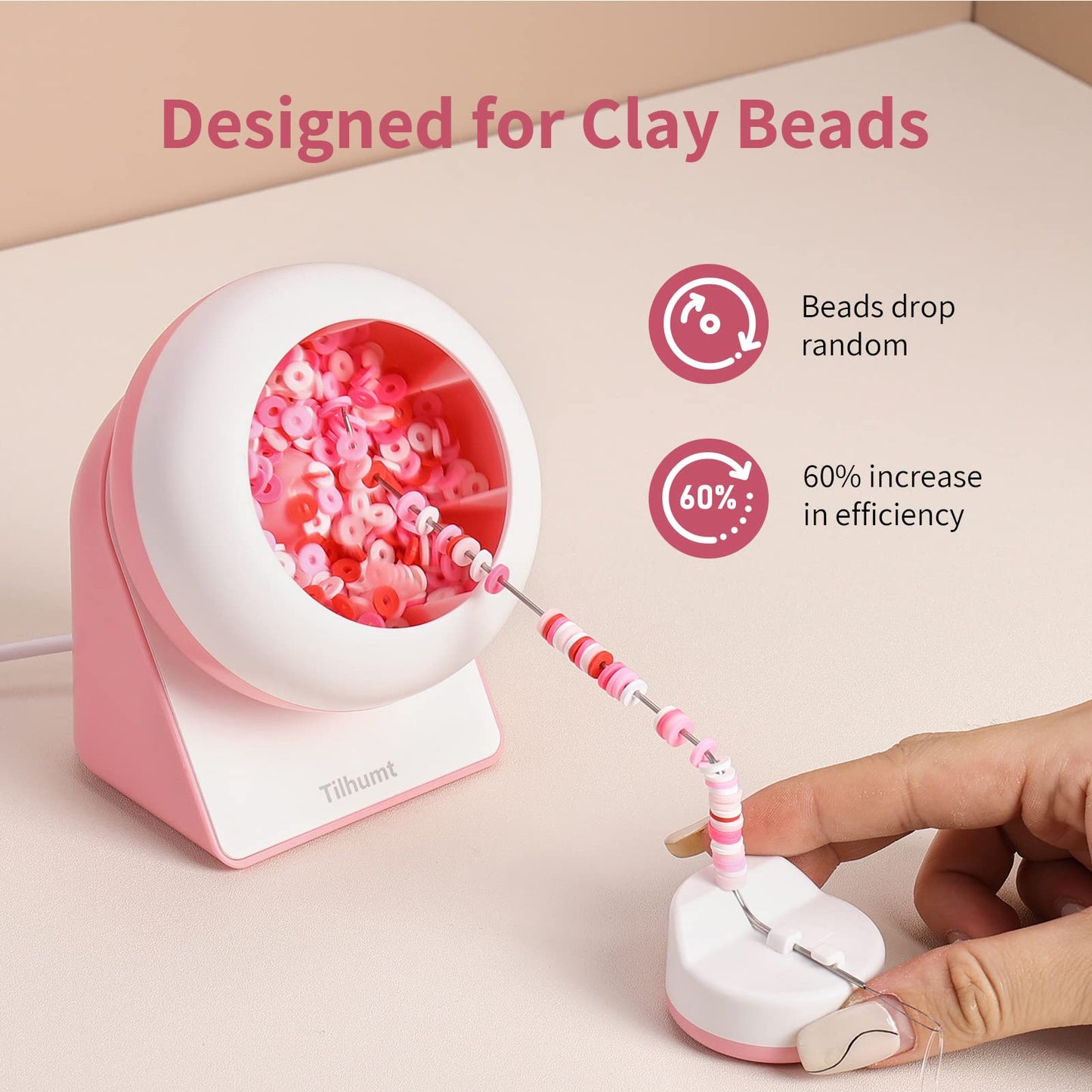 Clay Bead Spinner Kit with 2000 Beads and Jewelry Making Accessories