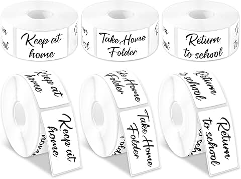 Three Rolls of 1500 Student Homework Folder Labels