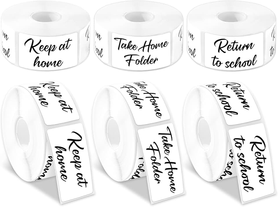 Three Rolls of 1500 Student Homework Folder Labels