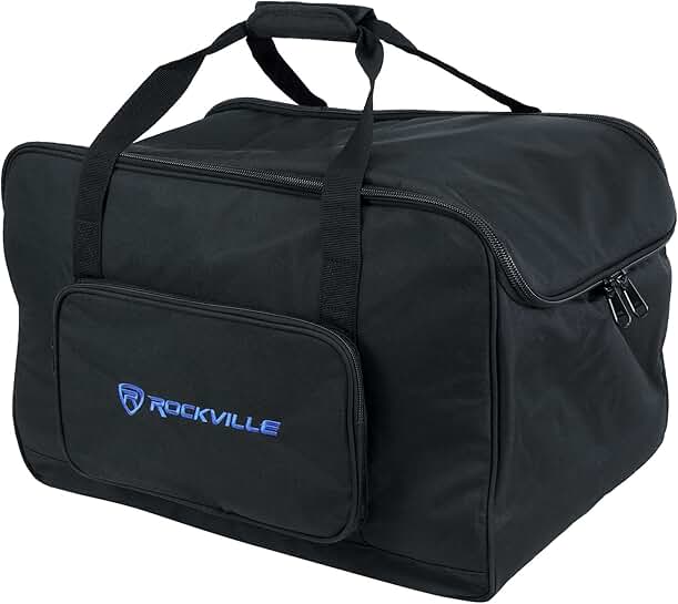Speaker bag for 10-inch DJ equipment with stand storage