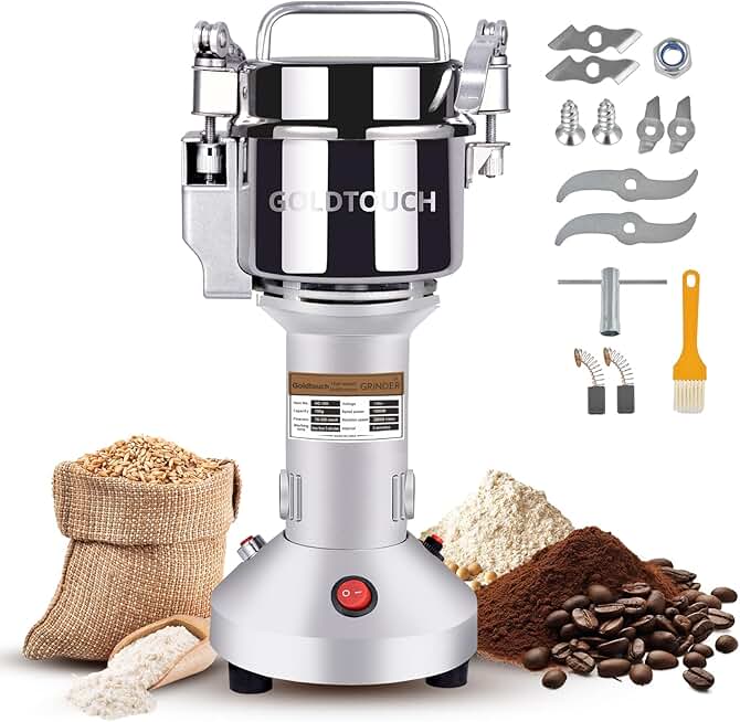 High Speed Electric Grain Mill Grinder 1500W Stainless Steel