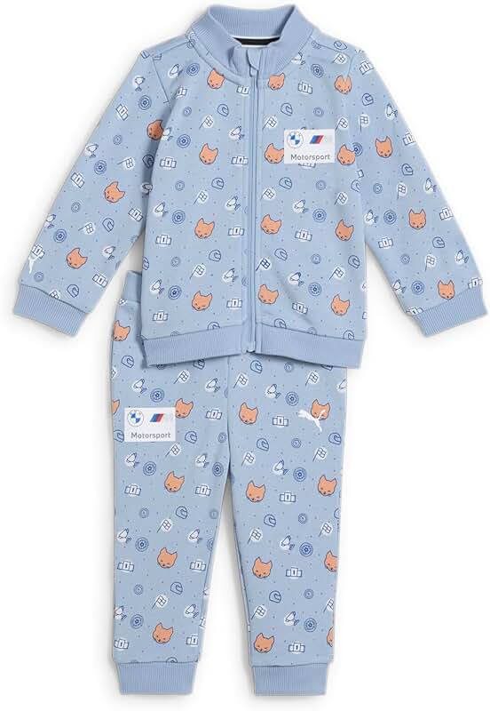 Child's blue printed joggers, 0-3 months