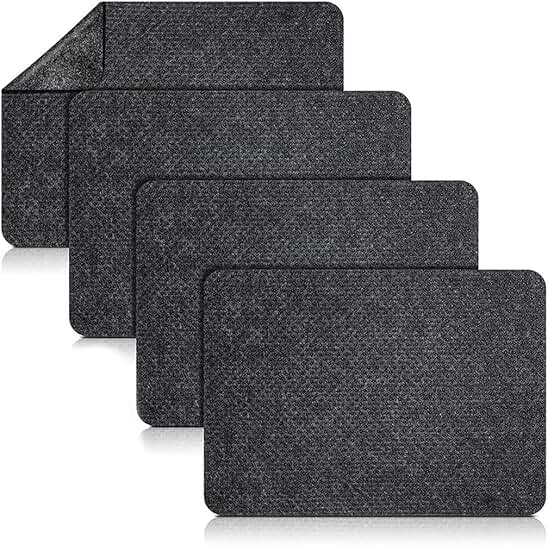 Set of four heat-resistant mats for kitchen appliances