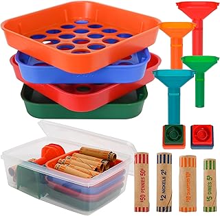 Coin Sorter Trays and Coin Counter Tubes with Wrappers