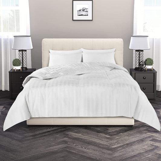 233 Thread Count White Duck Down Comforter King 96" x 110")  Luxurious/Hotel Quality Bedding/550 Fill Power/100% Cotton/White