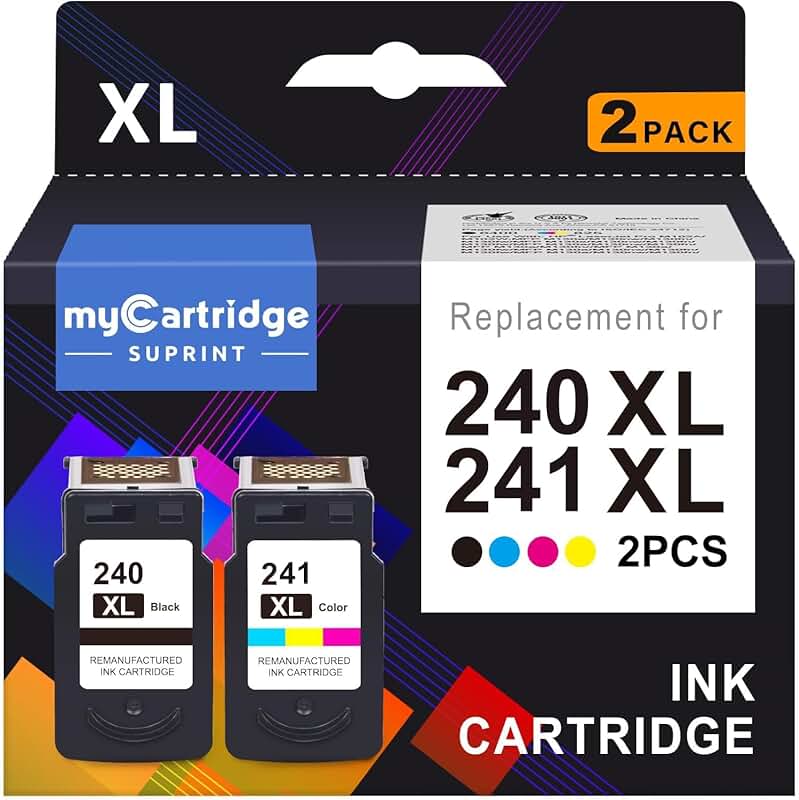 Black and color ink cartridges for PIXMA printers, 2-pack