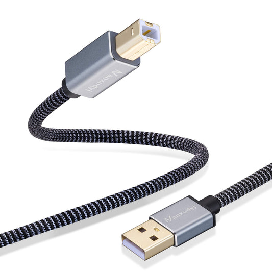 3FT USB Printer Cable, Nylon Braid, Type A to B