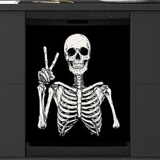 Funny Skeleton Dishwasher Magnet Cover 26x23 Inches