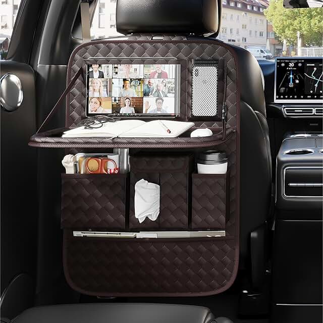 Back Seat Car Organizer with Tray and Tablet Holder