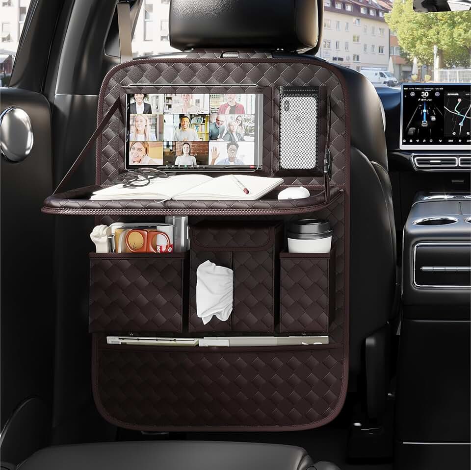 Back Seat Car Organizer with Tray and Tablet Holder
