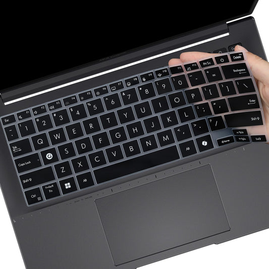 Black keyboard cover for 14-inch laptop, ultra thin