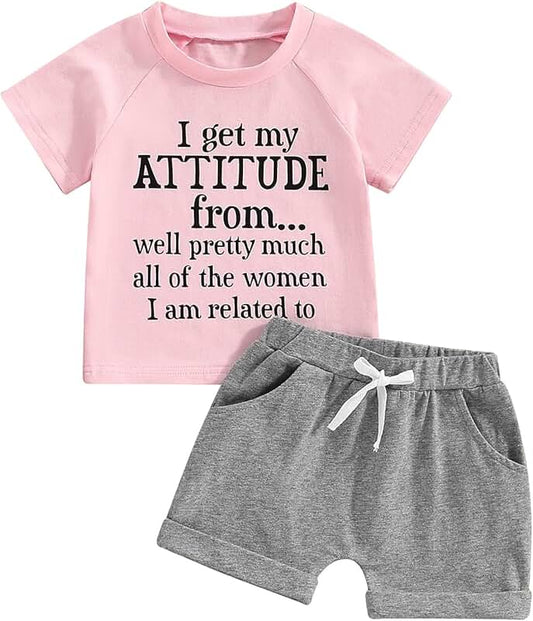 Summer outfits for toddler girls with T-shirts and shorts