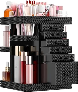 Rotating 6-Drawer Makeup and Jewelry Organizer