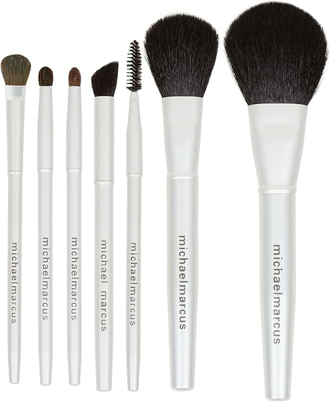 7-Piece Full Size Makeup Brush Set for Face and Eyes