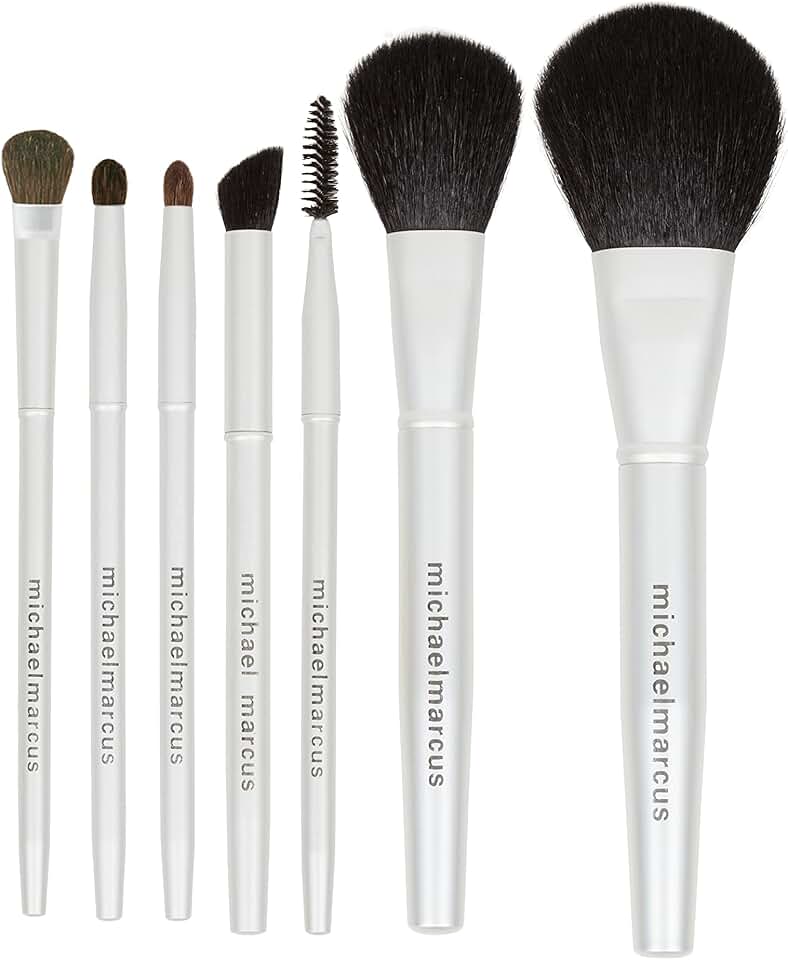7-Piece Full Size Makeup Brush Set for Face and Eyes