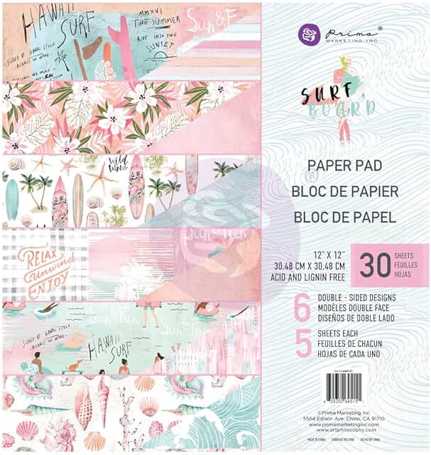 Surfboard Paper 12x12 Pad