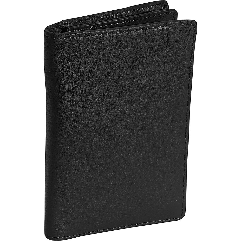 Black leather note and jotter organizer