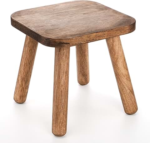 Small Wooden Step Stool, Non-Slip, Holds 300 Lbs