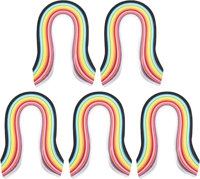 1300-Piece Multicolor Quilling Paper Strips for Crafts