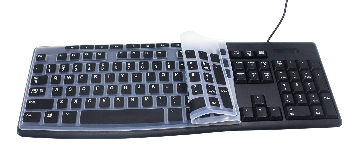 Black Silicone Keyboard Cover for Wireless and Desktop Keyboards