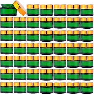 2oz Glass Travel Jars with Lids and Spatulas, 45 Pack