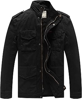 Men's Lightweight Military Style Twill Cotton Windbreaker