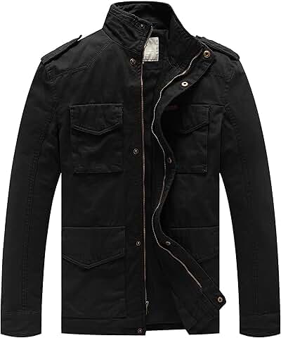 Men's Lightweight Military Style Twill Cotton Windbreaker