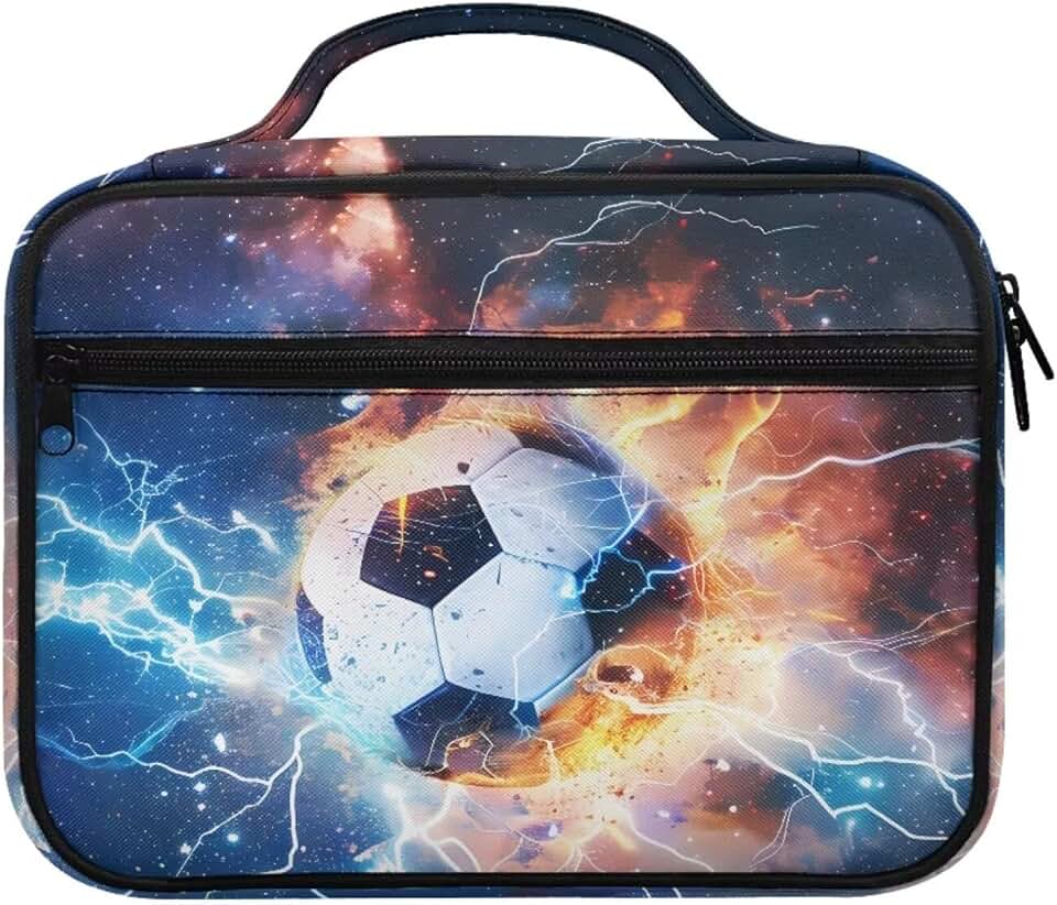 Galaxy Print Soccer Ball Bible Cover with Handle