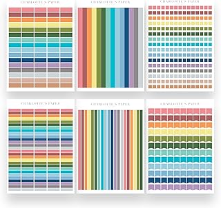 6-Page Multicolor Planner Sticker Kit with Removable Transparent Stickers