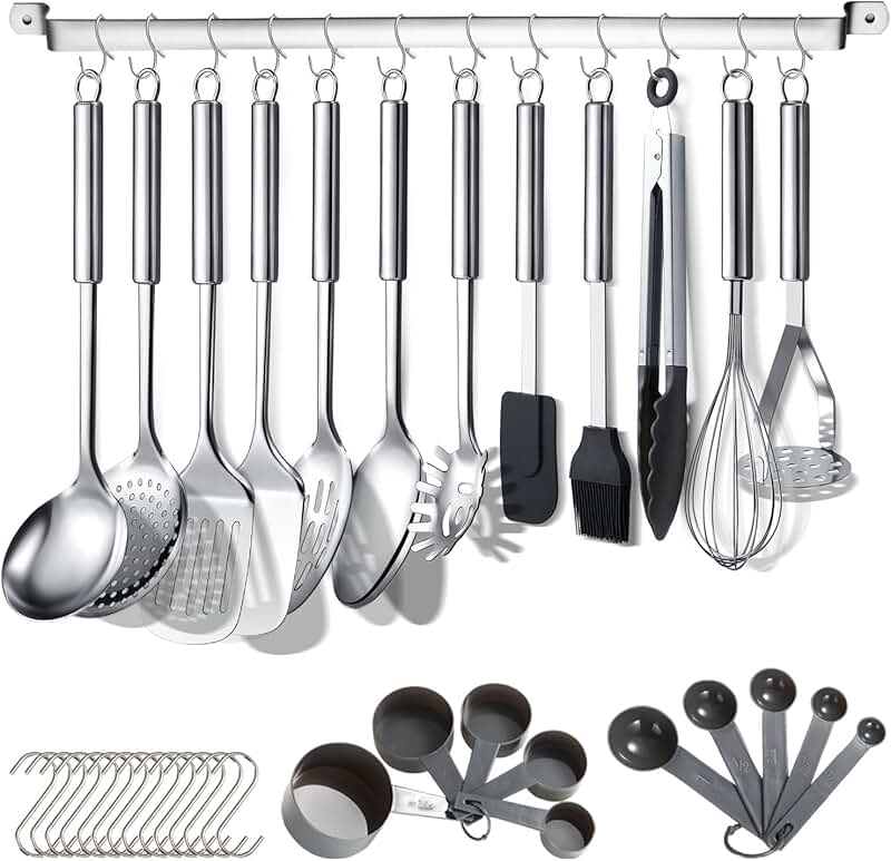 23-Piece Silicone Kitchen Utensil Set with Holder