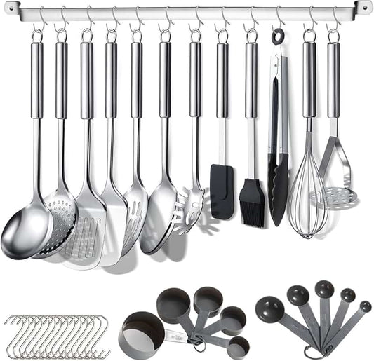 23-Piece Silicone Kitchen Utensil Set with Holder