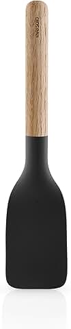 Black heat-resistant serving spatula for nonstick cookware
