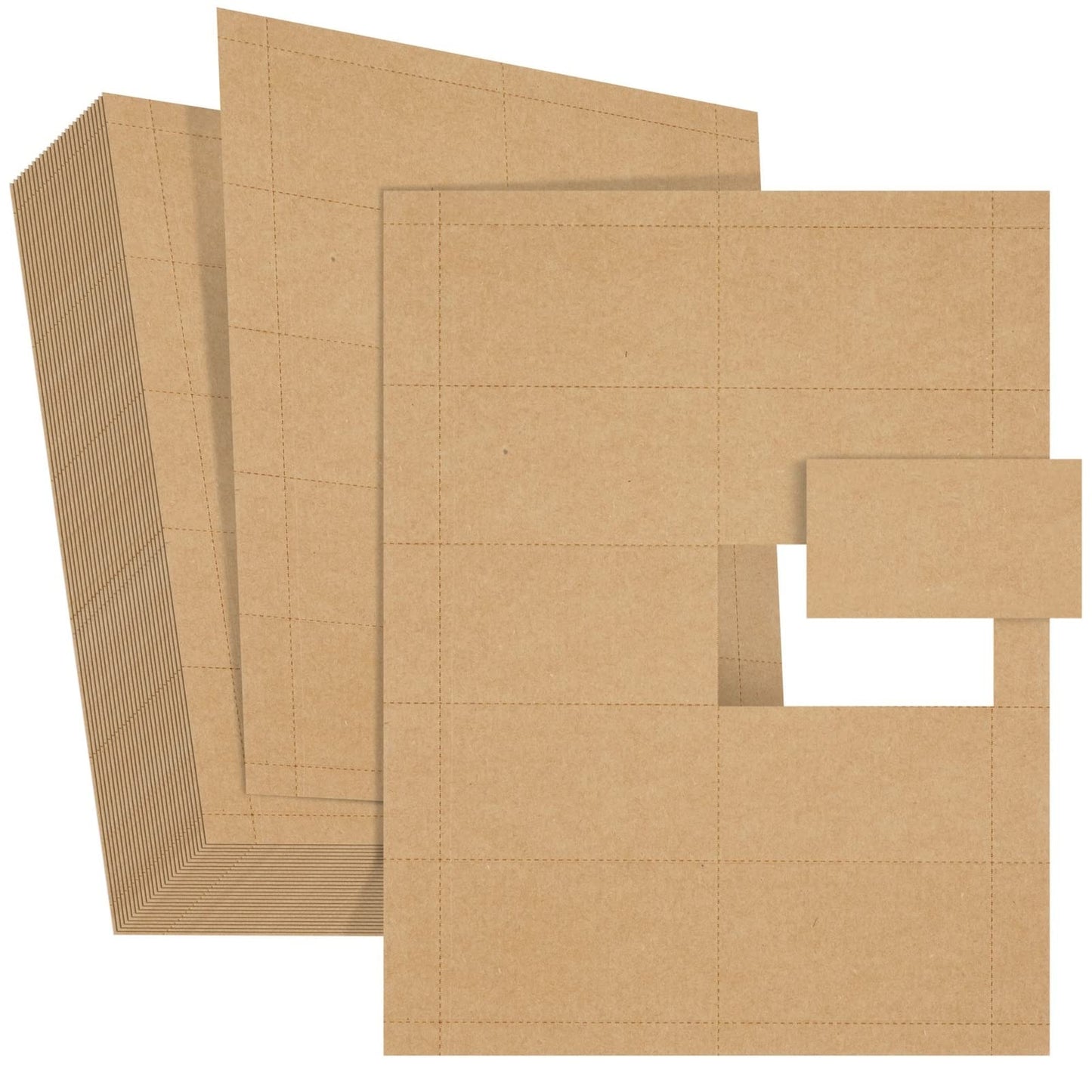 Custom Printable Business Card Sheets, 3.5 x 2 in, 1000 Pack