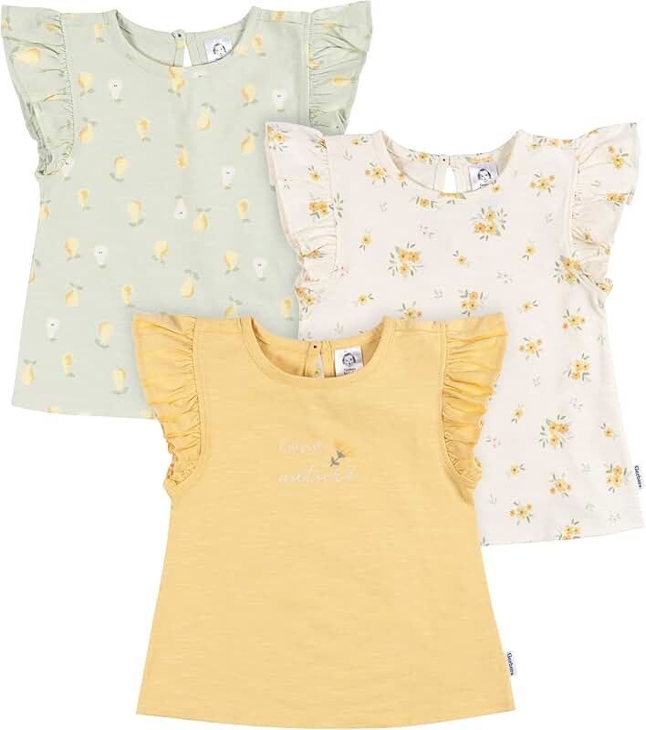 Baby Girls' 3-Pack Short Sleeve T-Shirts