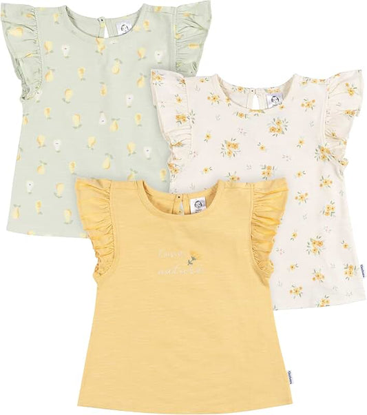 Baby Girls' 3-Pack Short Sleeve T-Shirts