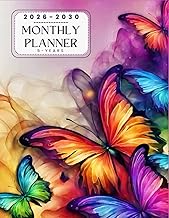 Five-Year Monthly Planner 2026–2030 with Holidays and Quotes
