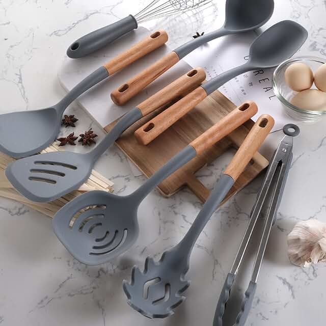 8-Piece Non-Stick Silicone Kitchen Utensil Set