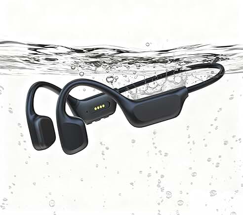 Pearl Finish Waterproof Bone Conduction Swim Headphones