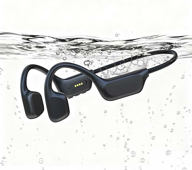 Pearl Finish Waterproof Bone Conduction Swim Headphones