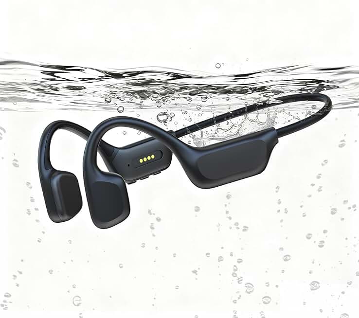 Pearl Finish Waterproof Bone Conduction Swim Headphones